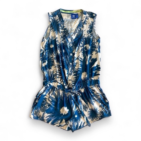 ADIDAS Floral Romper Shorts Size Small - Picture 1 of 11